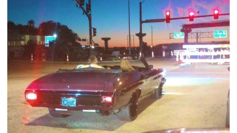 Travis and Taylor in his 1970 Chevrolet Chevelle SS
