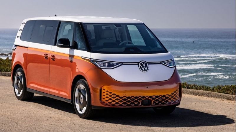 Orange Volkswagen ID. Buzz