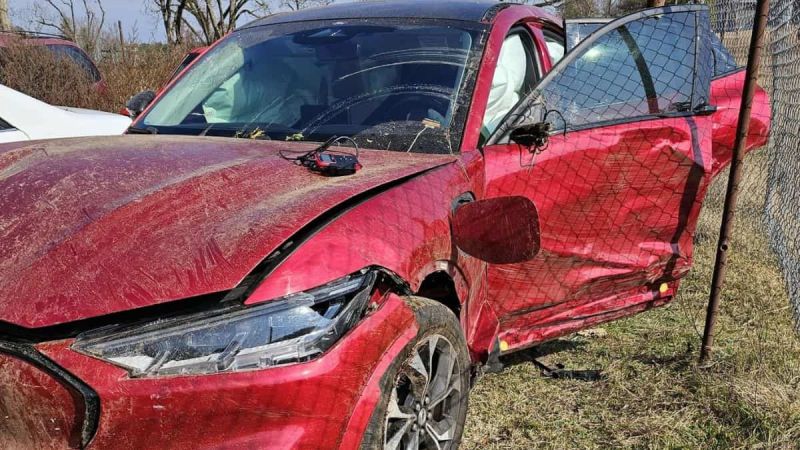 Well, The Ford Mustang Mach-E Really Holds Up If You Get In A Wreck as My Red Mach-E's Pictures Show