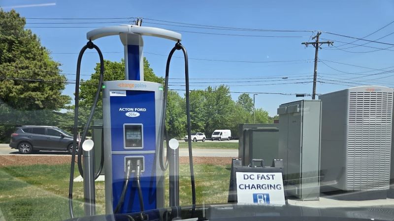 Imaged of Ford Blue Oval EV chargers by John Goreham