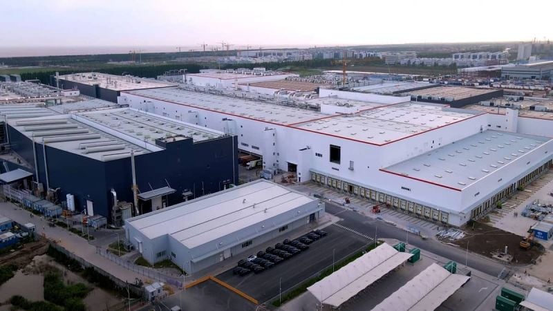 Aerial footage Giga Shanghai