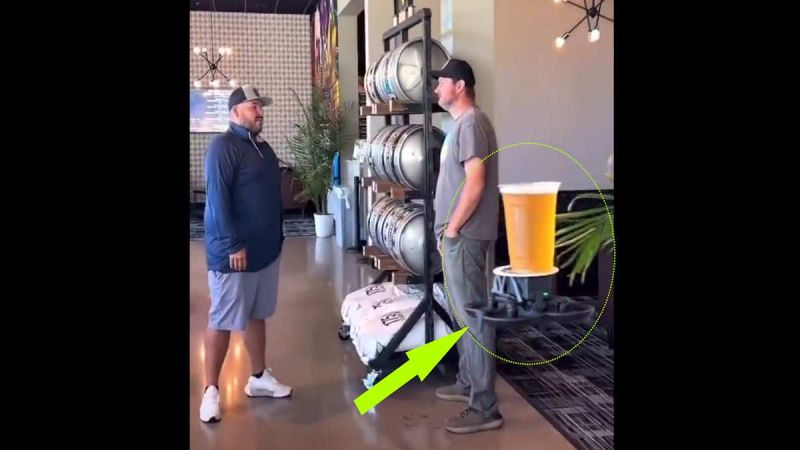 Impressive Display of Flying Autonomous Drone Delivering Drink To Customer: Flying Mobility Is Here