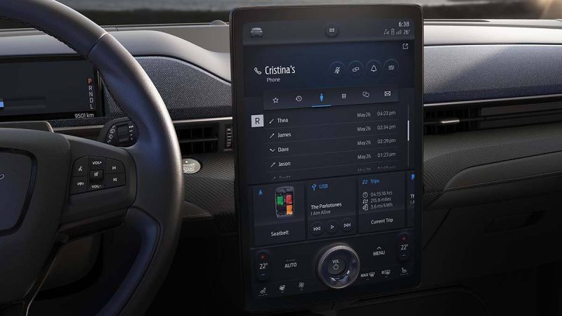 Mustang Mach-E 15.5-inch touchscreen