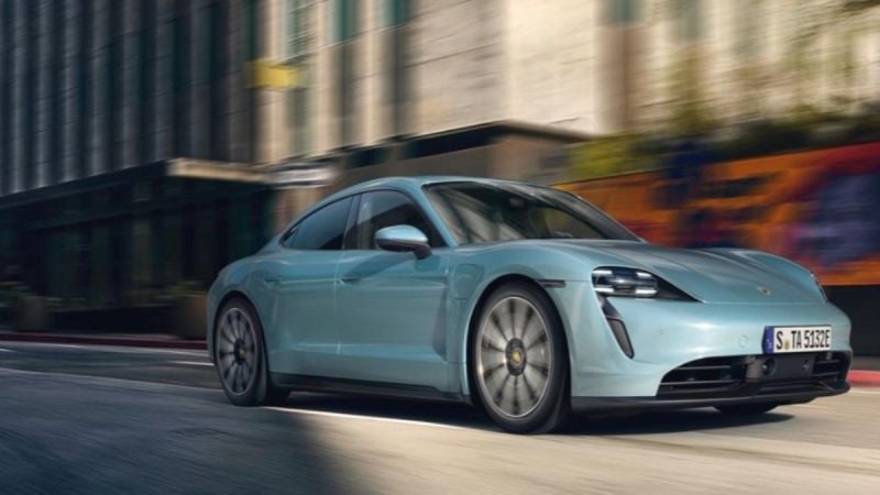 Blue color 2020 Porsche Taycan