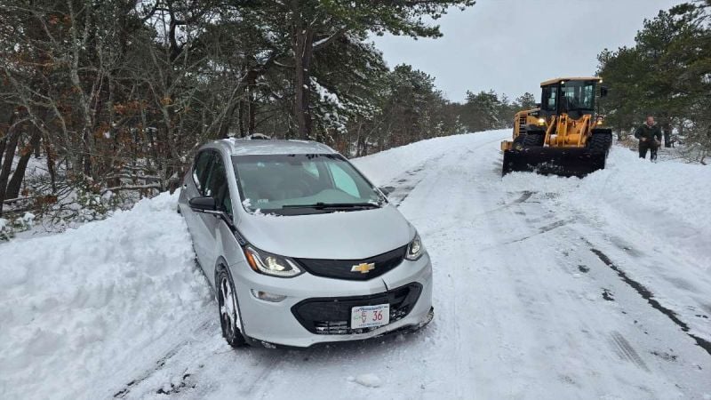 A chevy Bolt EV has a crash with a snowplow - Will it be totaled?