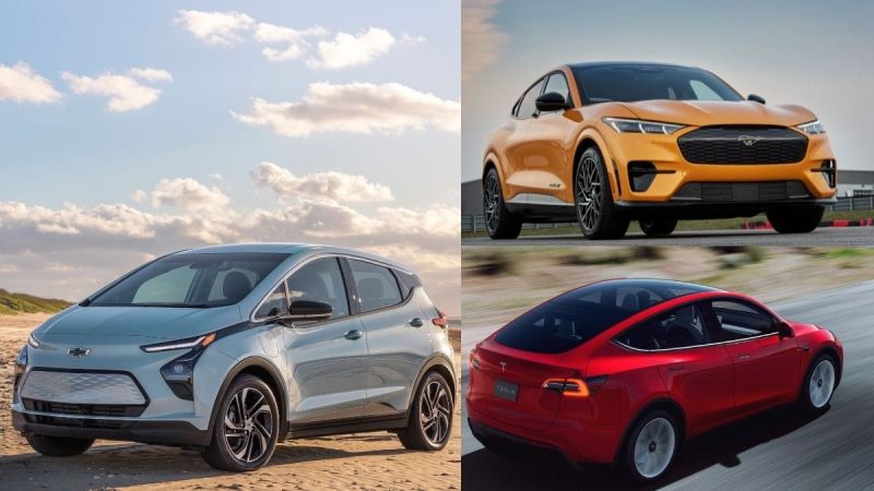 Chevrolet Bolt, Ford Mustang Mach-e, Tesla Model Y