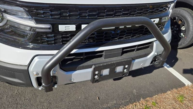 A 2026 Ford Bronco Sport Features an optional front protection bar system