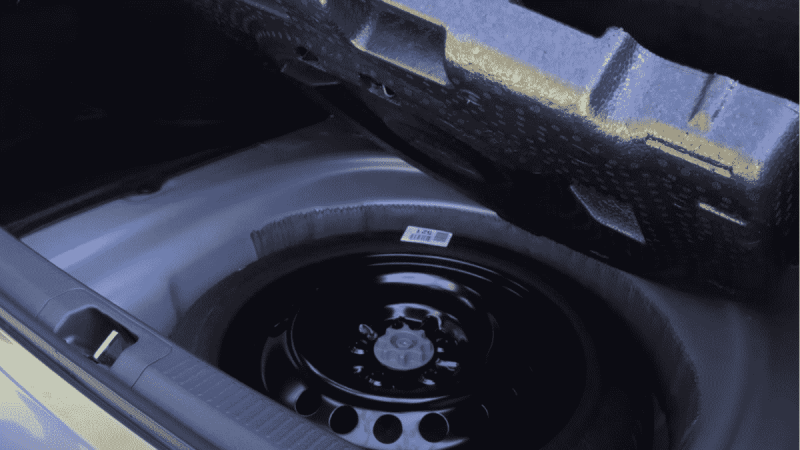 Image of spare tire in 2025 Toyota Camry courtesy of Joseph Raiti