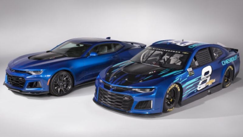2018 NASCAR Camaro ZL1 with the road car
