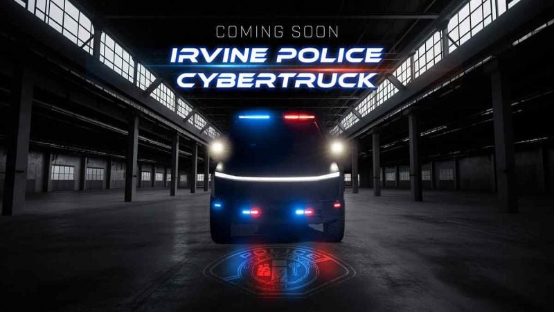 Coming Soon - Irvine Police Cybertruck: Next Level Police Officer Vehicle