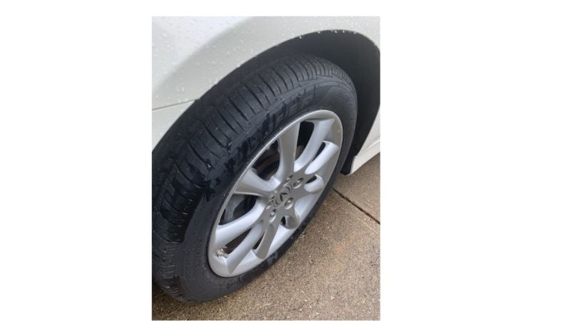 Image of cooper ProControl tire in rain.