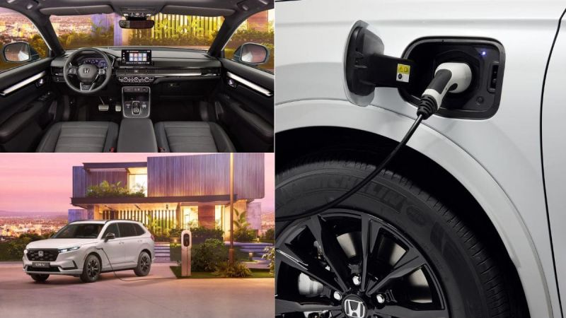 Honda CR-V interior, exterior, plugged in