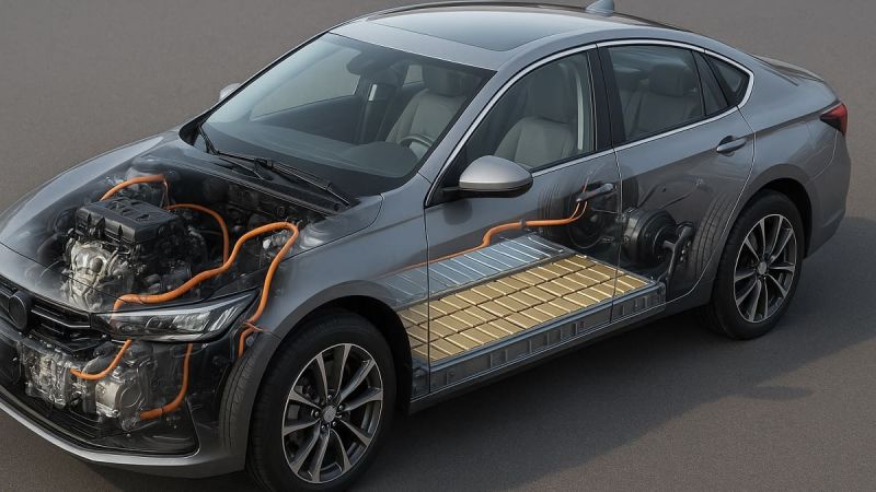 Image of an extended range battery electric vehicle