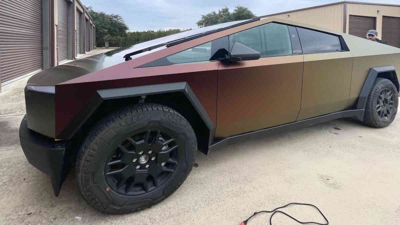 Volcanic Flare Wrap For the Cybertruck Provides a Fiery Flare to the All-Electric Truck