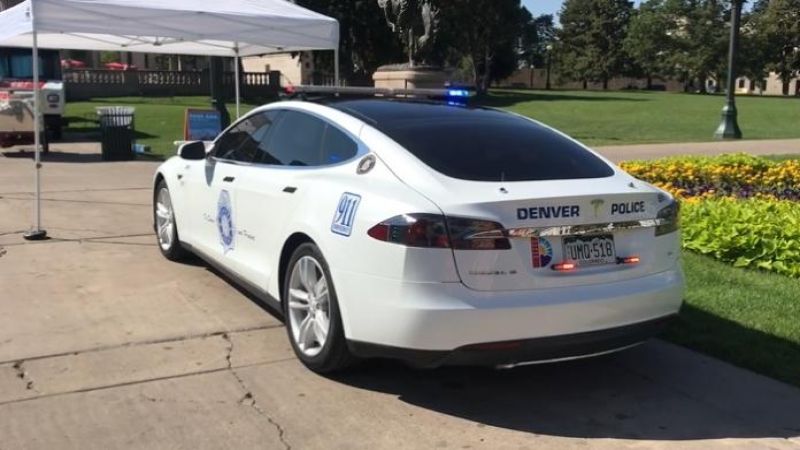 Denver Tesla Model S Police Car