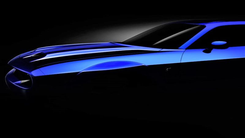 2019 Dodge Challenger SRT Hellcat with a new hood