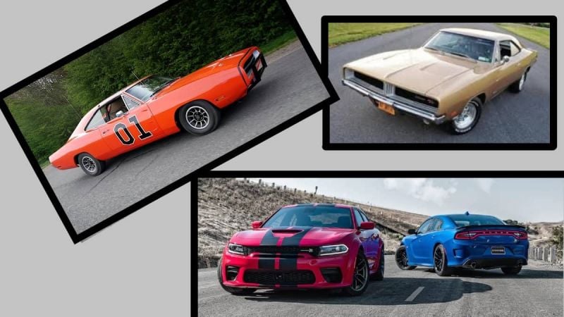 A few different years of Charger can be seen