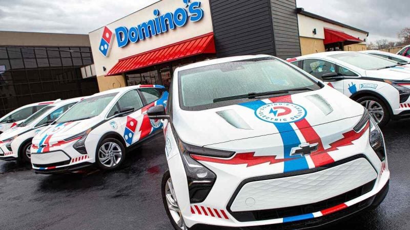 Chevy Bolts at Dominos