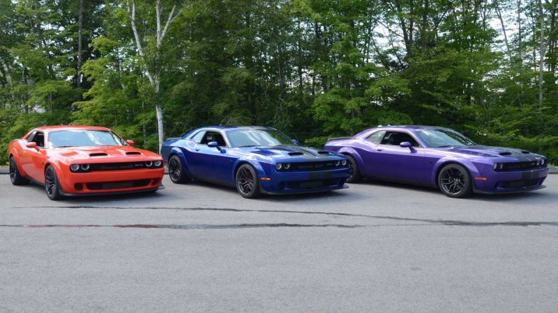 Three Dodge Challenger SRT Hellcat Redeye Test Cars