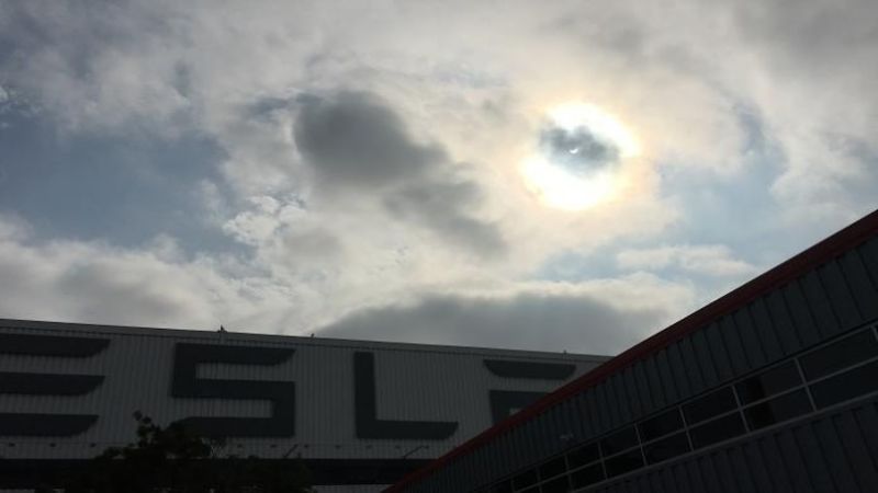 Eclipse of Tesla Fremont Factory