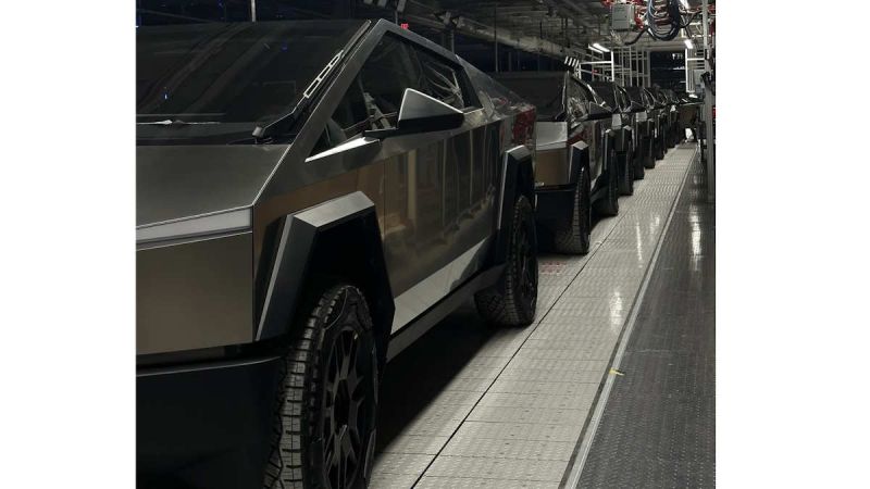 Elon Musk Shows Off Cybertruck Production Line - An Endless Line of Cybertruck As Customer Deliveries Near