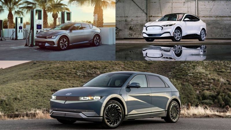 Kia EV6, Hyundai Ioniq 5, Ford Mustang Mach-E