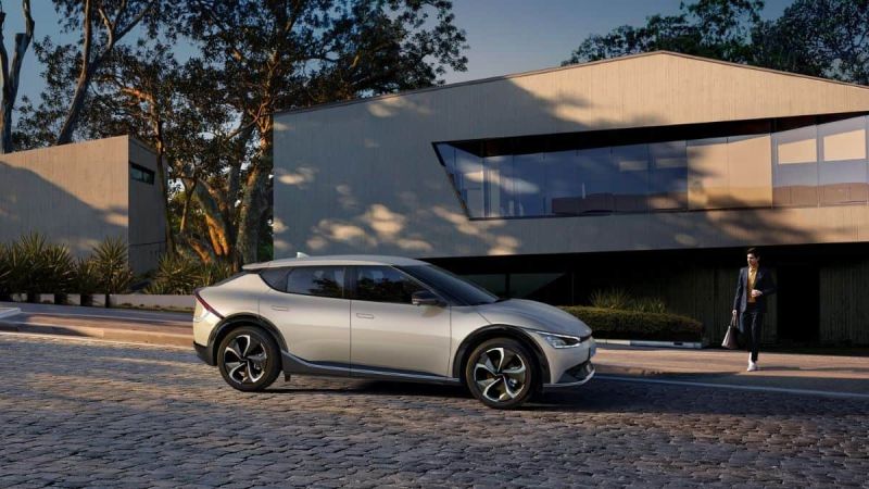 Kia EV6 on street