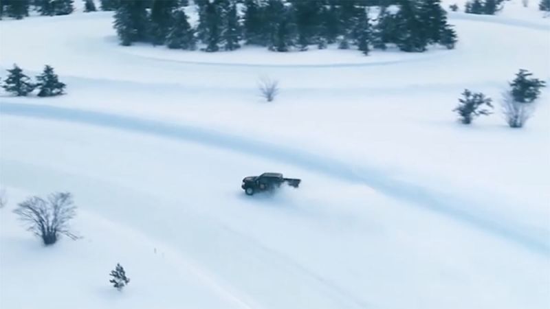 2022 all-electric Ford F-150 winter testing