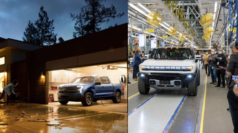 Ford F-150 Lightning and Hummer EVs