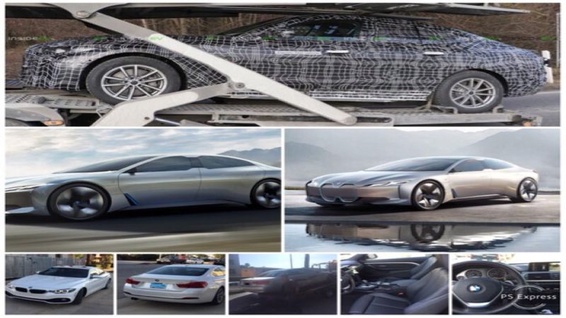 Spy shot of i4 electric, i4 proto pics, 430i, and my 328i towed to the shop.