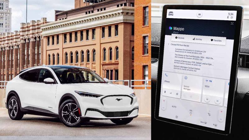 Ford Mustang Mach-E with Mappo app