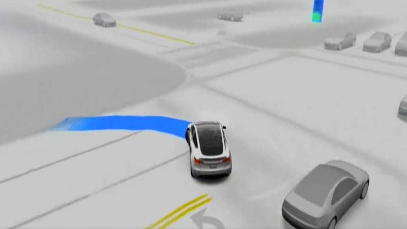 FSD 12.2.1 Executes "Butter Smooth" U-Turn With No Margin For Error And No Intervention
