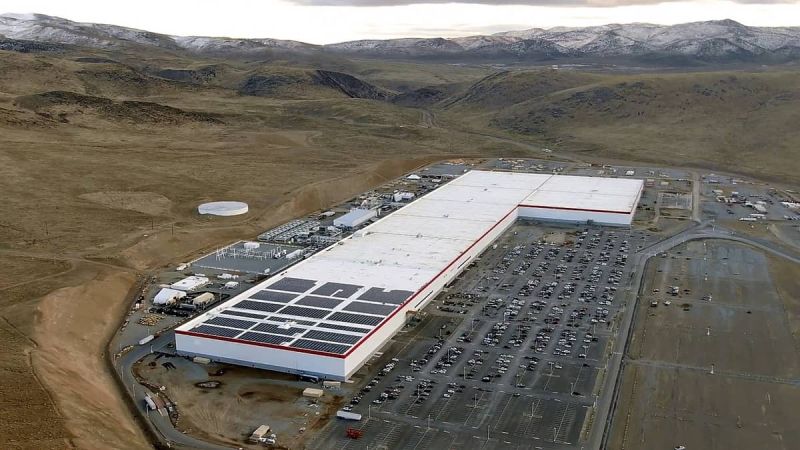 Tesla's Nevada Gigafactory in the US