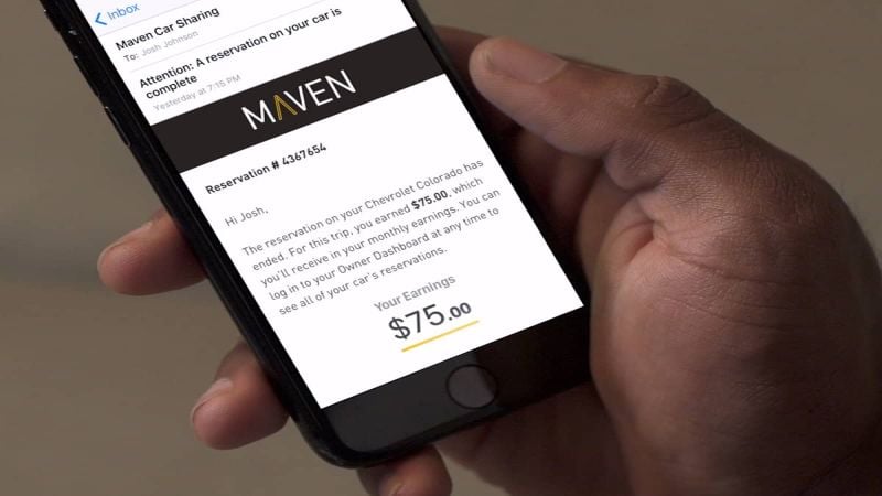GM Maven App carsharing