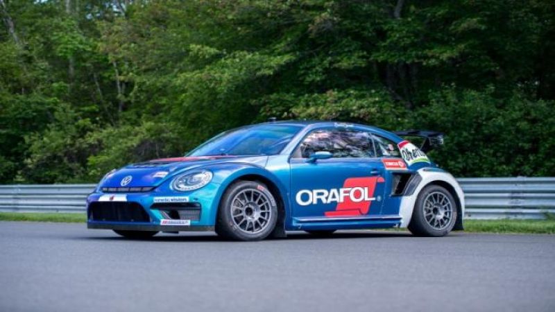 Sporting new livery, Scott Speed will battle teammate Tanner Foust for championship points in the GRC Rallycross stop in Connecticut.