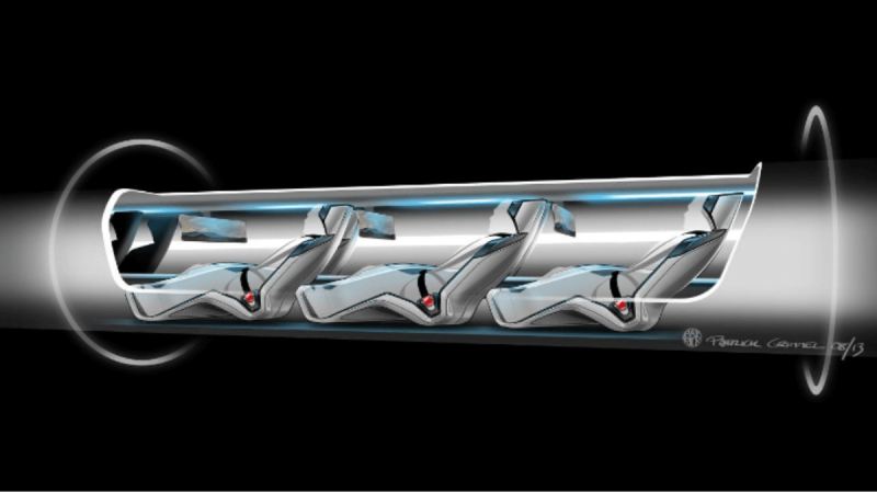 Hyperloop, courtesy of Tesla Inc.