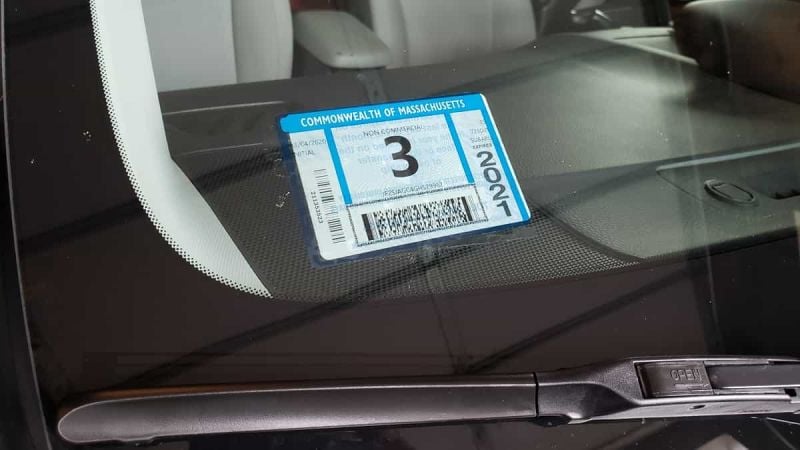 Vehicle inspection sticker photo by John Goreham