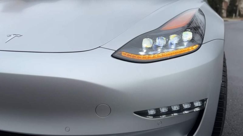 Stunning New LED Headlights Installation on Tesla