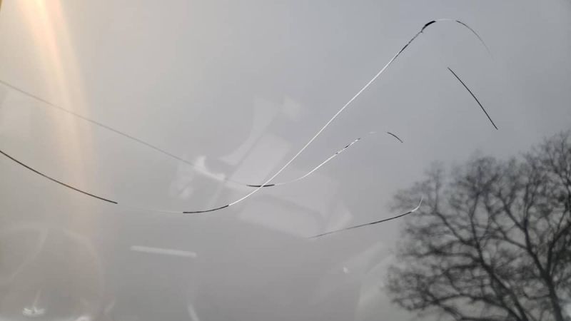 Tesla Model Y broken roof image courtesy of Joan Morgan