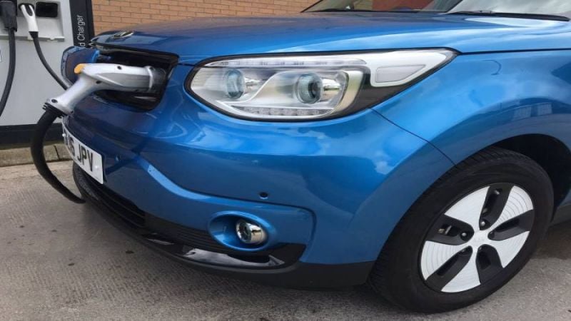 Kia Soul EV charging its battery