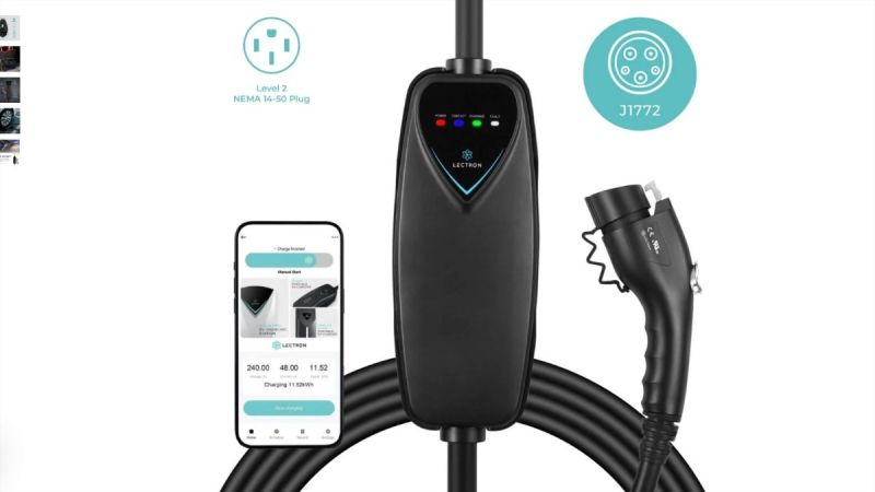 Lectron Mobile Charger with app and J1772 handle