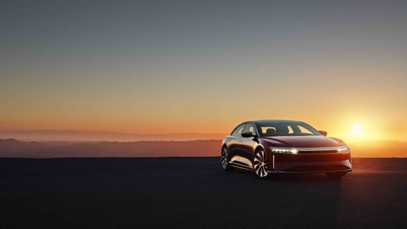 Image showing a Lucid Air, recently named MotorTrend's Car of the Year 2022