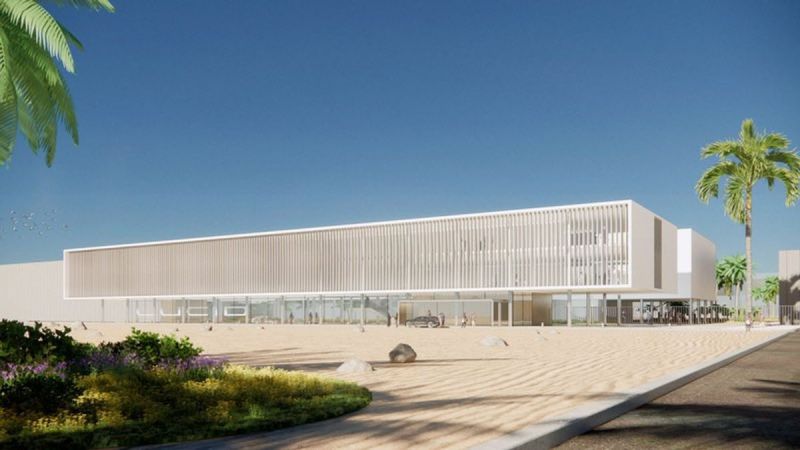 Artist's impression of Lucid's AMP-2 factory in Saudi Arabia.