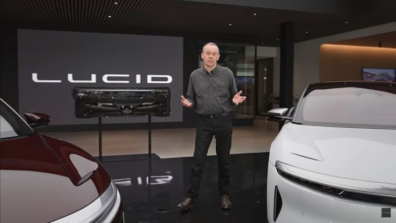Image showing Lucid CEO Peter Rawlinson as he introduces the new episode of Lucid Tech Talk