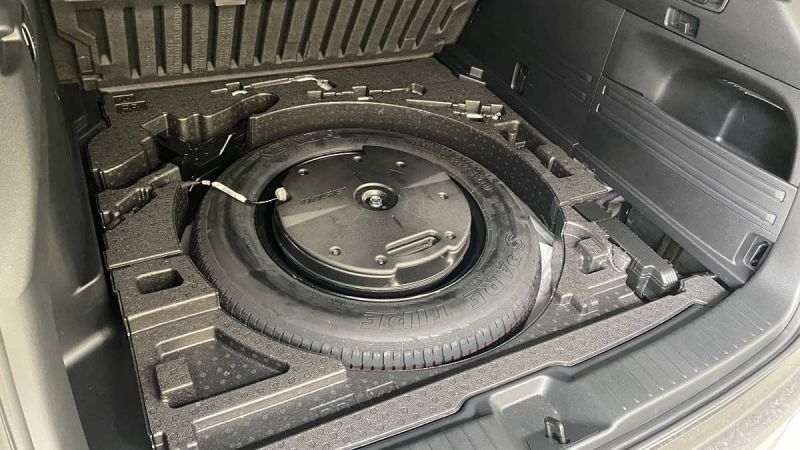Image of spare tire in a CX-50 Hybrid courtesy of Mazda
