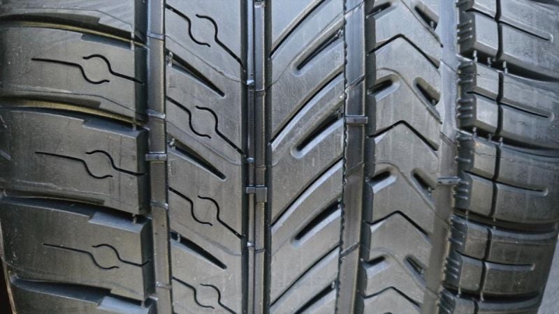 The tread of the Michelin Pilot Sport All-Season 4 tire offers year-round performance