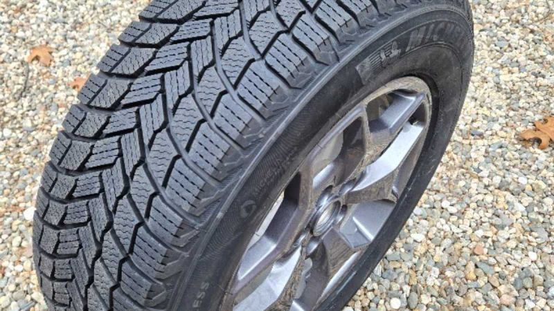 Michelin X-ICE Snow SUV tires mounted to a Ford Bronco Sport Badlands