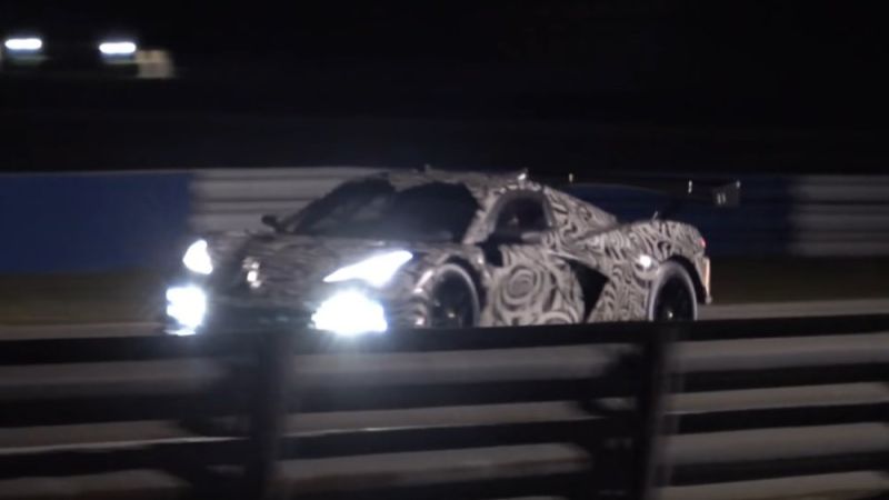 Mid-Engine Corvette Race Car Testing