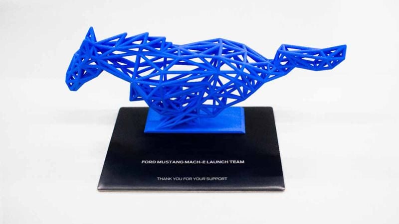 3D printed Mustang sculpture