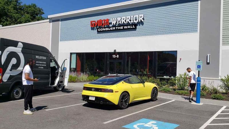 Image of fans photographing and taking video of the 2023 Nissan Z by John Goreham